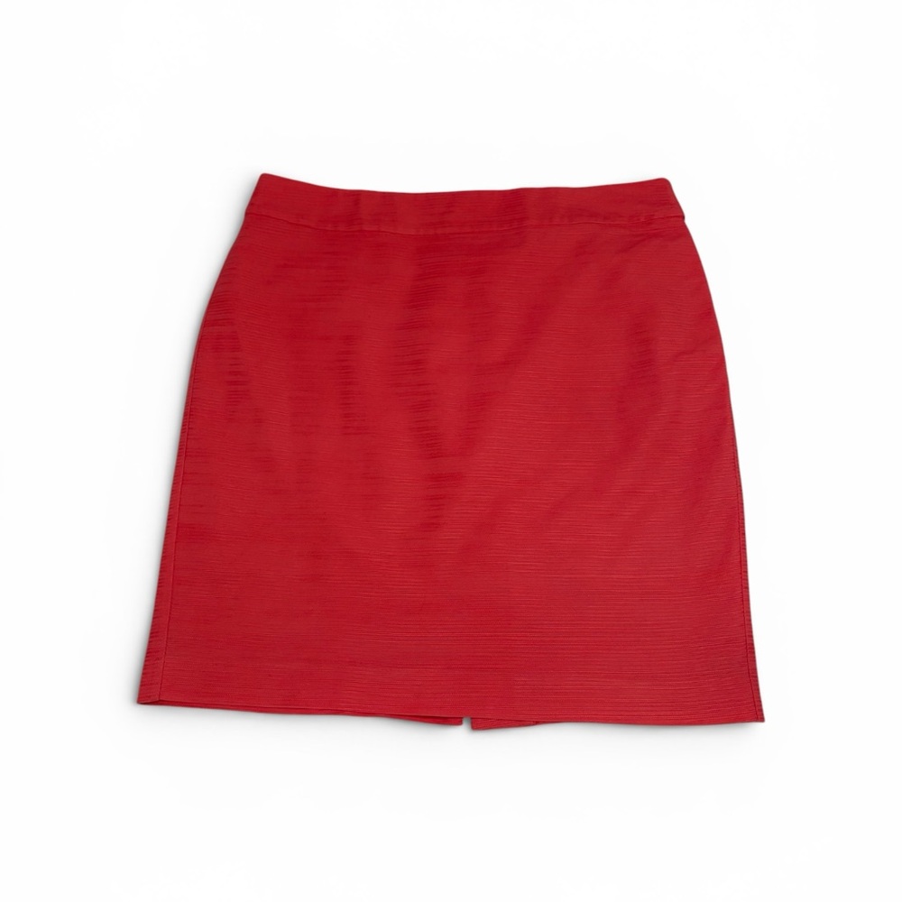 Ann Taylor Coral Pink Textured Pencil Skirt